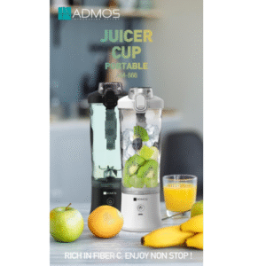 خلاط عصير محمول أديموس 600 مل – كوب عصارة كهربائي متنقل